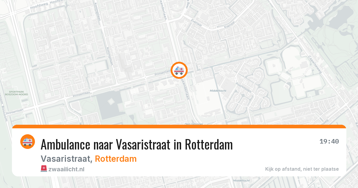 Ambulance naar Vasaristraat in Rotterdam — 7 jul 2026