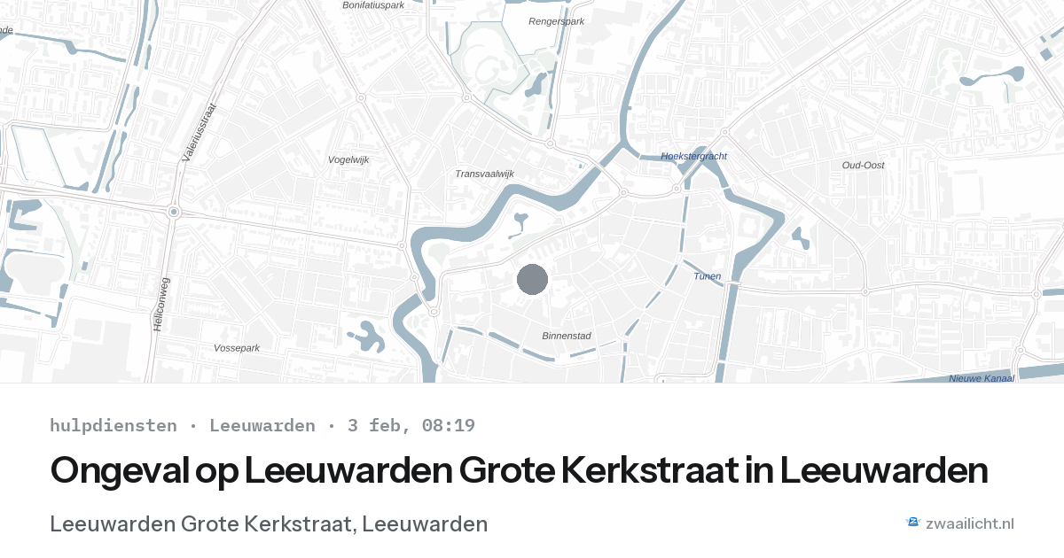 Ongeval op Leeuwarden Grote Kerkstraat in Leeuwarden — 3 feb 2026