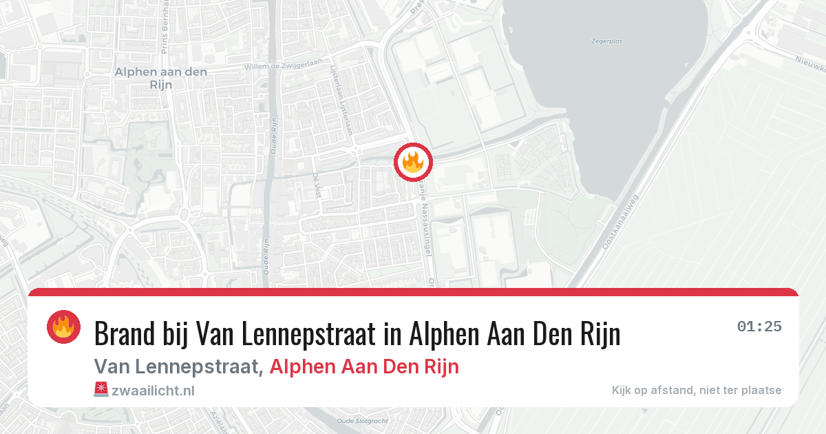 Brand bij Van Lennepstraat in Alphen Aan Den Rijn — 8 aug 2026
