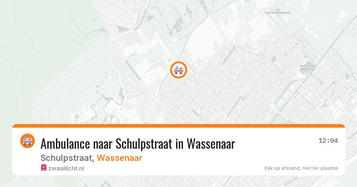 Ambulance naar Schulpstraat in Wassenaar — 28 jul 2026