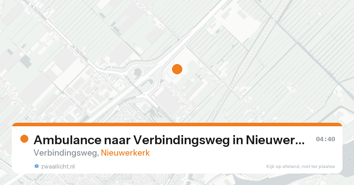 Ambulance naar Verbindingsweg in Nieuwerkerk — 15 aug 2026