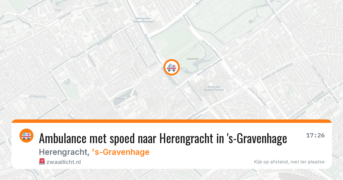 Ambulance met spoed naar Herengracht in 's-Gravenhage — 17 jan 2026