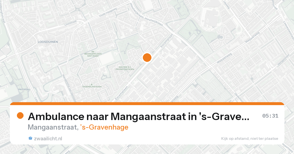 Ambulance naar Mangaanstraat in 's-Gravenhage — 24 aug 2026