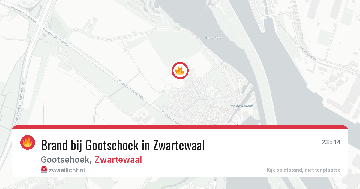 Brand bij Gootsehoek in Zwartewaal — 28 jan 2026