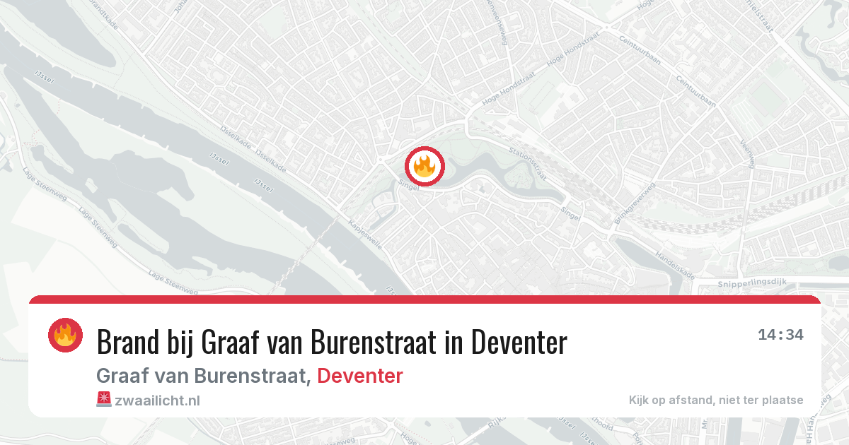Brand bij Graaf van Burenstraat in Deventer — 24 jun 2026