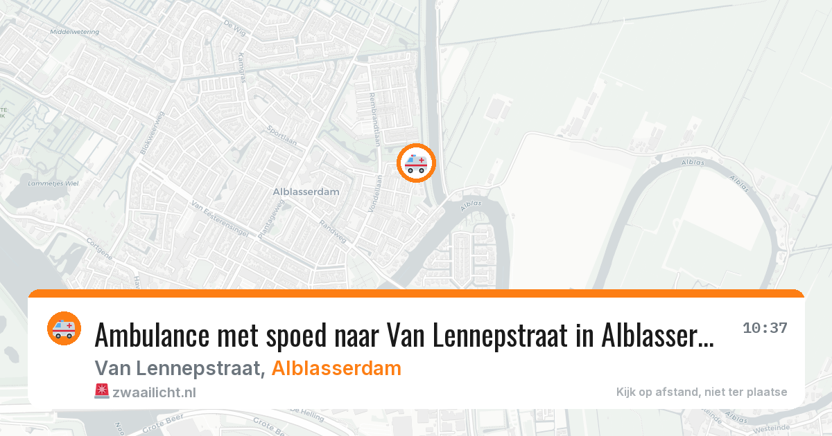Ambulance met spoed naar Van Lennepstraat in Alblasserdam — 11 jul 2026