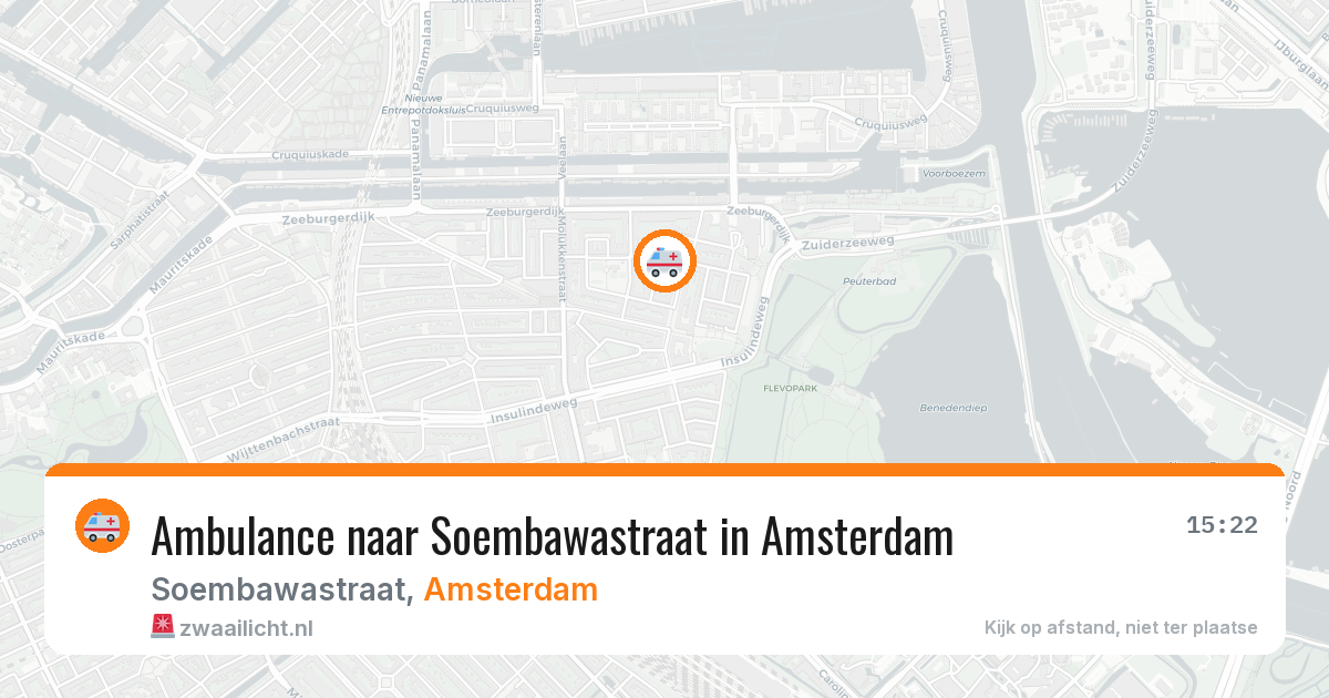 Ambulance naar Soembawastraat in Amsterdam — 23 mrt 2026