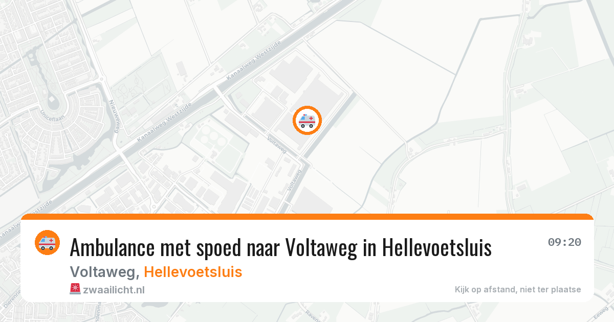 Ambulance met spoed naar Voltaweg in Hellevoetsluis — 17 jun 2026