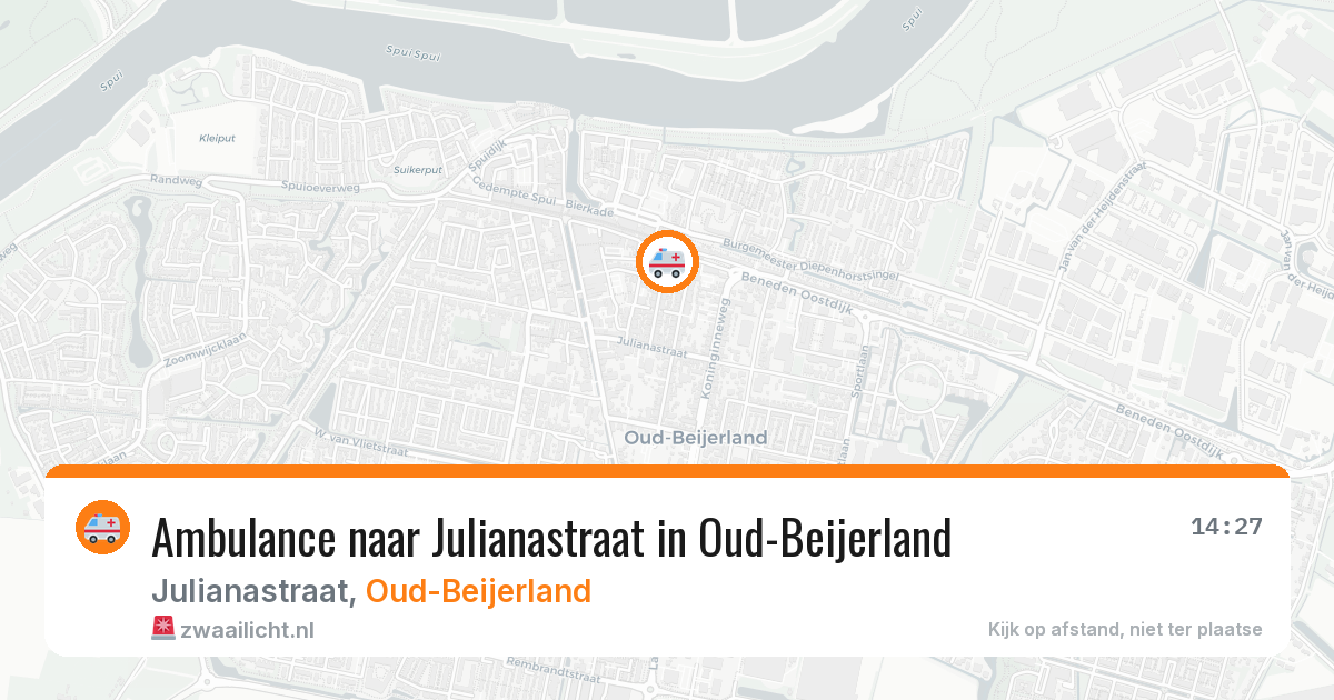 Ambulance naar Julianastraat in Oud-Beijerland — 30 jun 2026