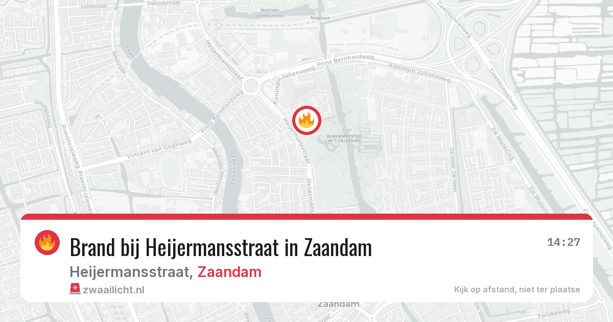 Brand bij Heijermansstraat in Zaandam — 5 jun 2026