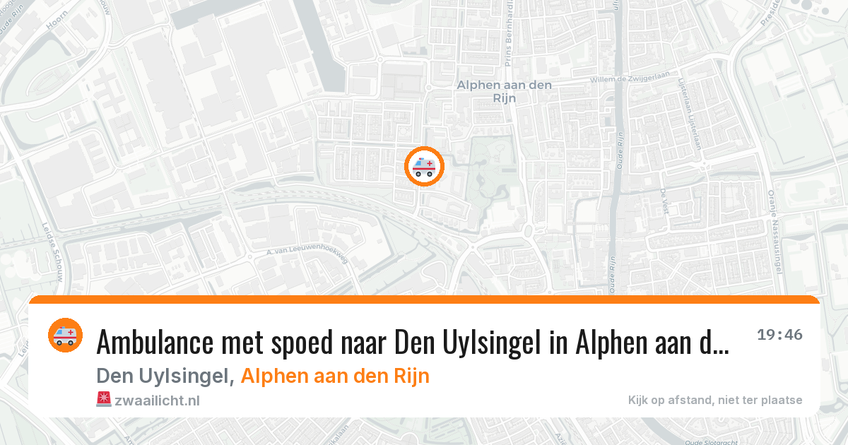 Ambulance met spoed naar Den Uylsingel in Alphen aan den Rijn — 28 jul 2026