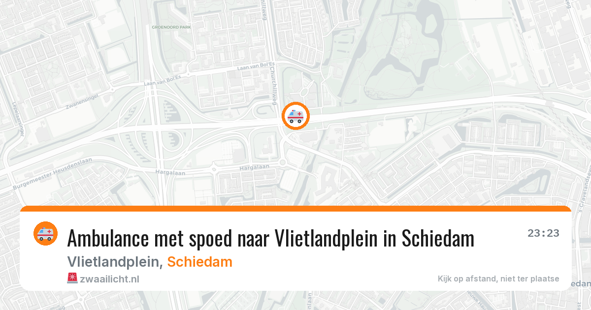 Ambulance met spoed naar Vlietlandplein in Schiedam — 23 mrt 2026