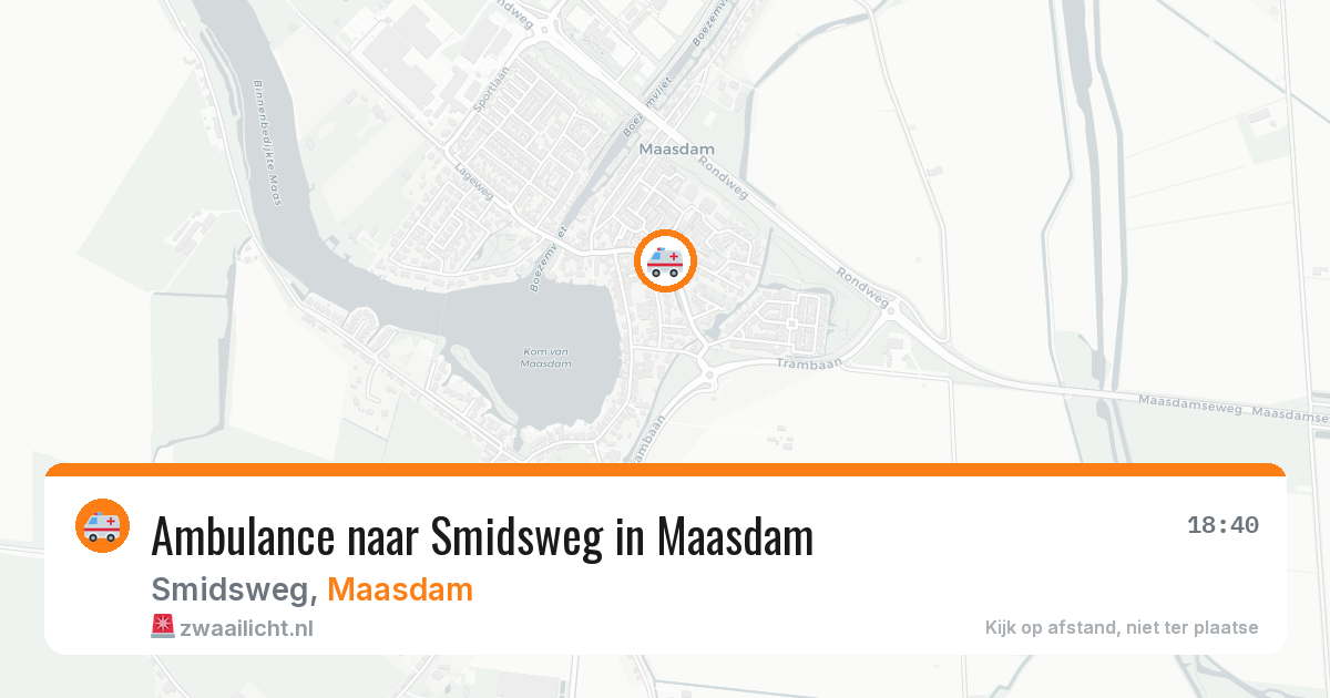 Ambulance naar Smidsweg in Maasdam — 1 jun 2026