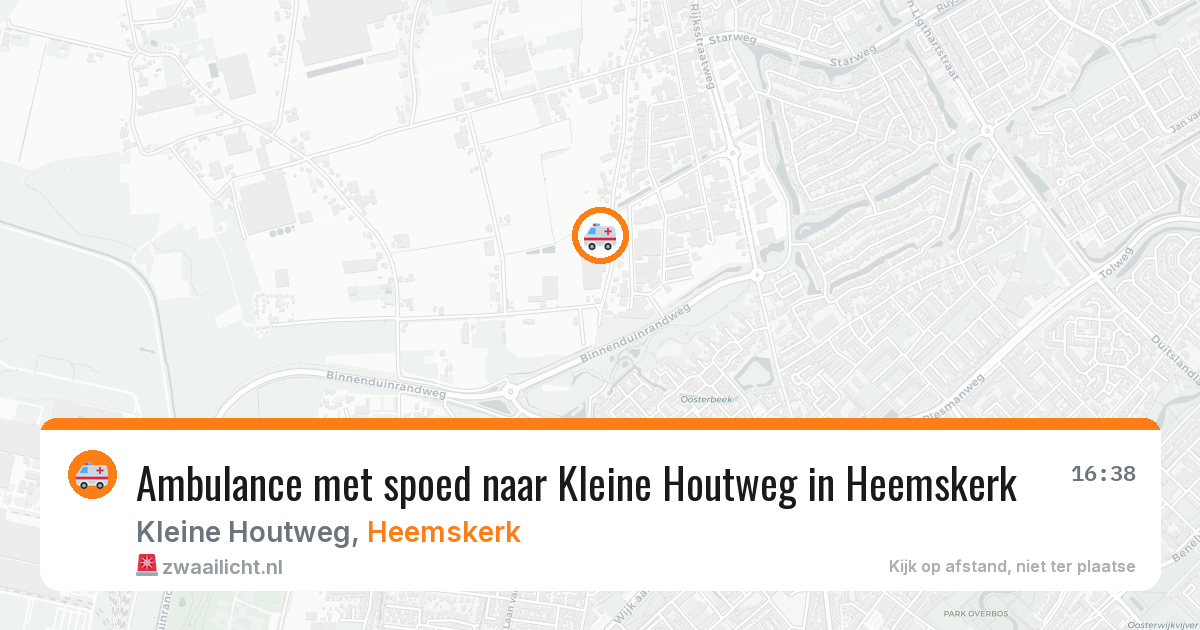 Ambulance met spoed naar Kleine Houtweg in Heemskerk — 5 jun 2026