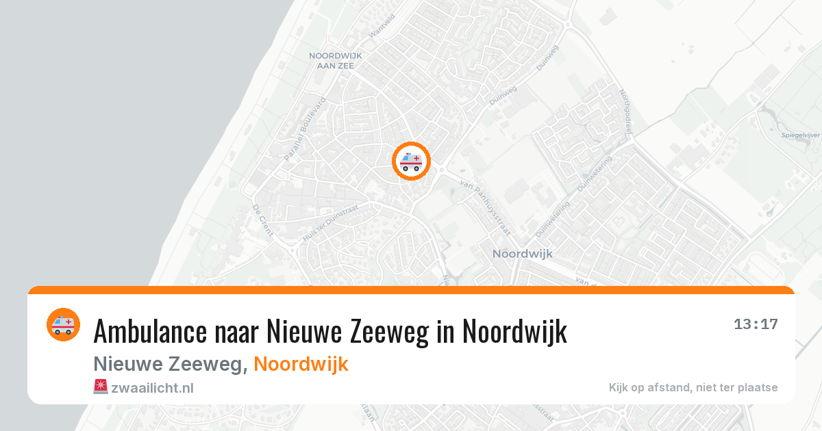 Ambulance naar Nieuwe Zeeweg in Noordwijk — 19 jun 2026
