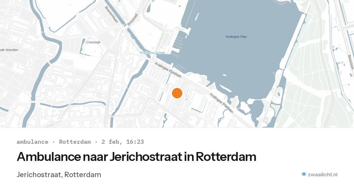 Ambulance naar Jerichostraat in Rotterdam — 2 feb 2026