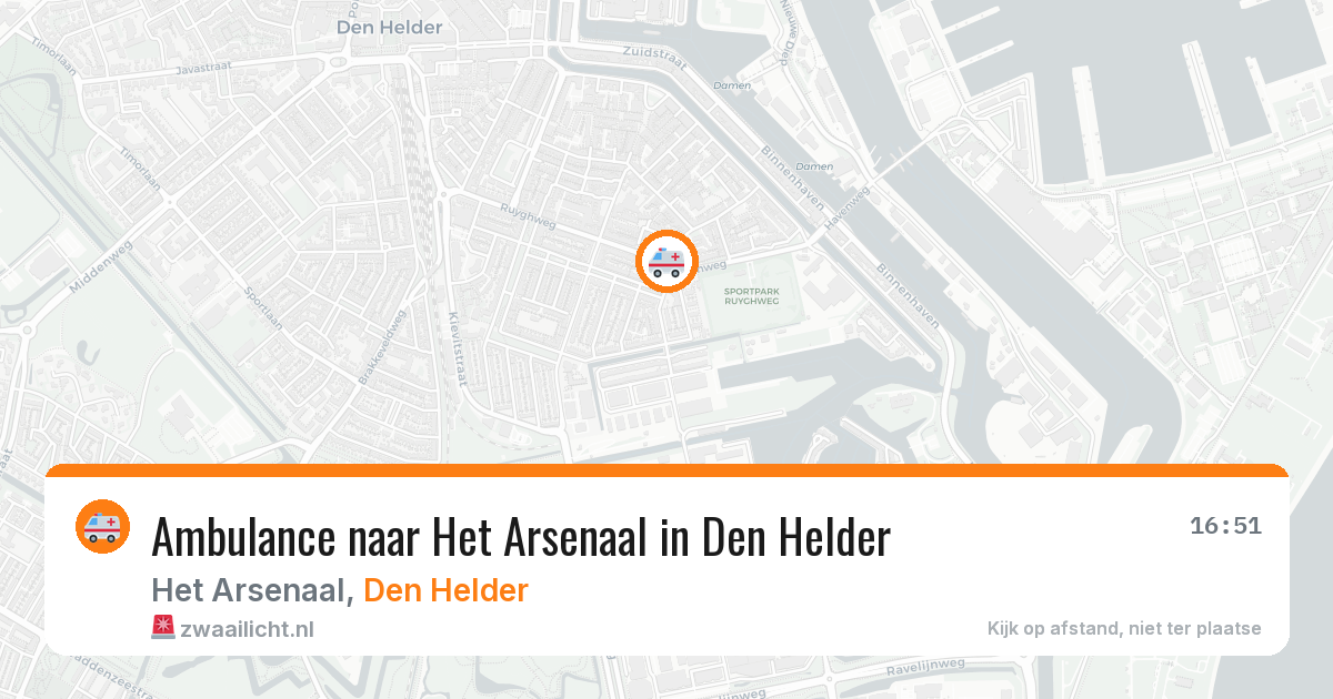 Ambulance naar Het Arsenaal in Den Helder — 4 aug 2026