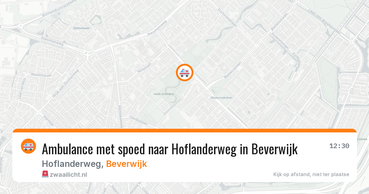 Ambulance met spoed naar Hoflanderweg in Beverwijk — 8 apr 2026