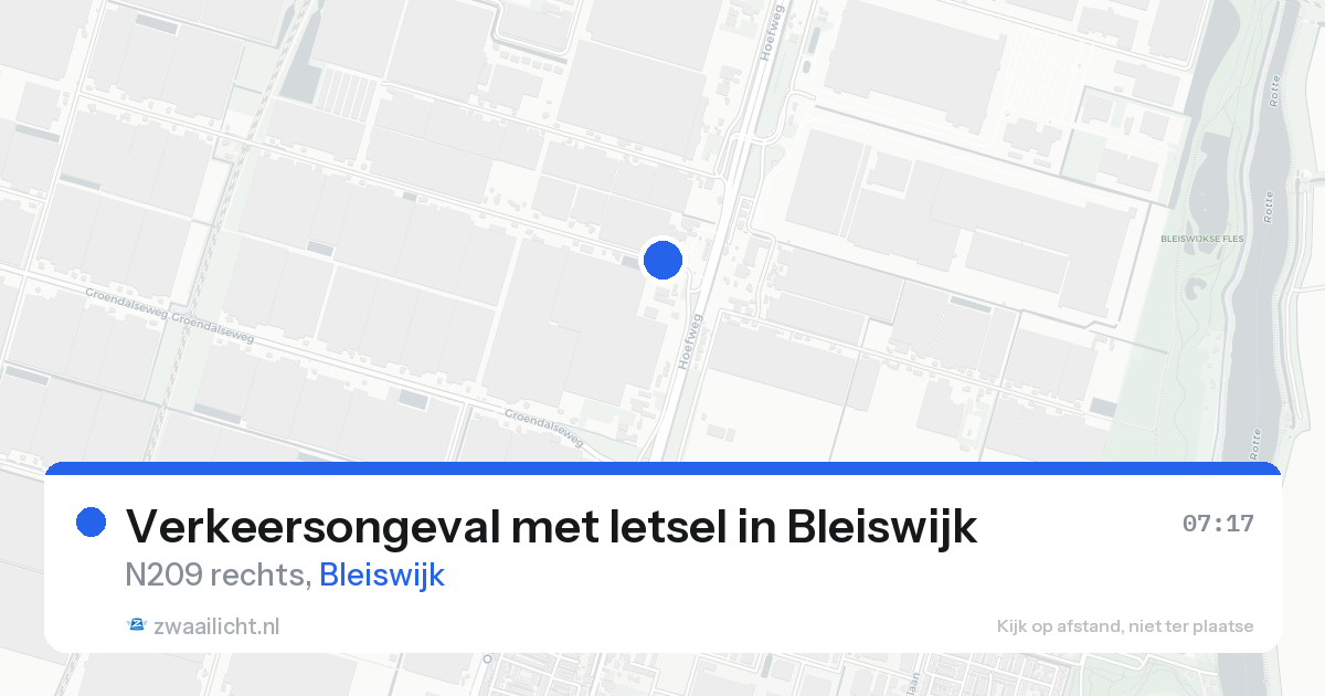 Verkeersongeval met letsel in Bleiswijk — 18 aug 2026