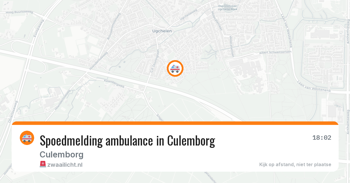 Spoedmelding ambulance in Culemborg — 10 aug 2026