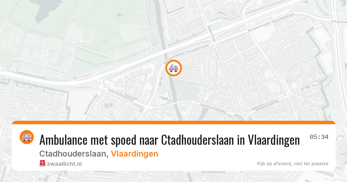 Ambulance met spoed naar Ctadhouderslaan in Vlaardingen — 19 jun 2026