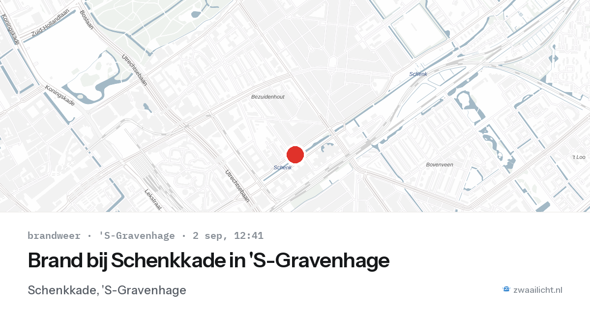Brand bij Schenkkade in 'S-Gravenhage — 2 sep 2026