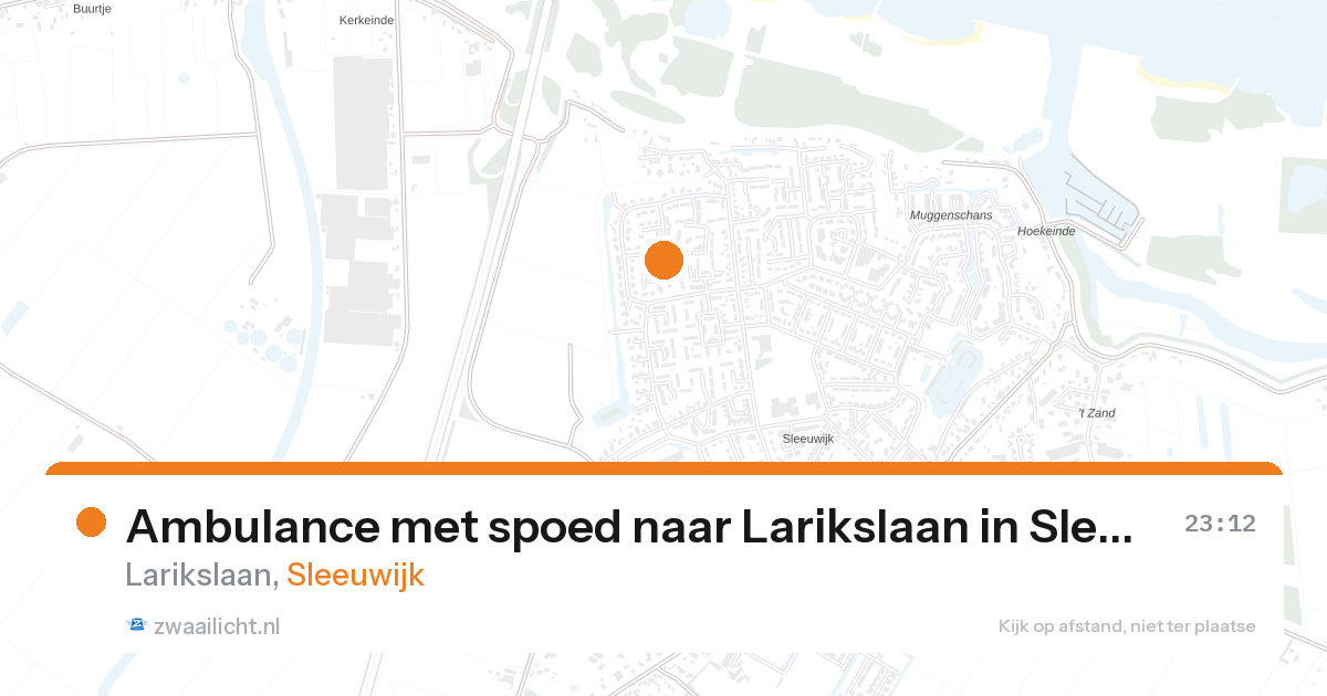 Ambulance met spoed naar Larikslaan in Sleeuwijk — 25 aug 2026