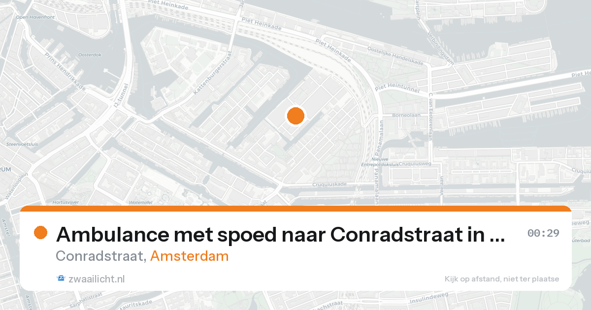 Ambulance met spoed naar Conradstraat in Amsterdam — 7 feb 2026