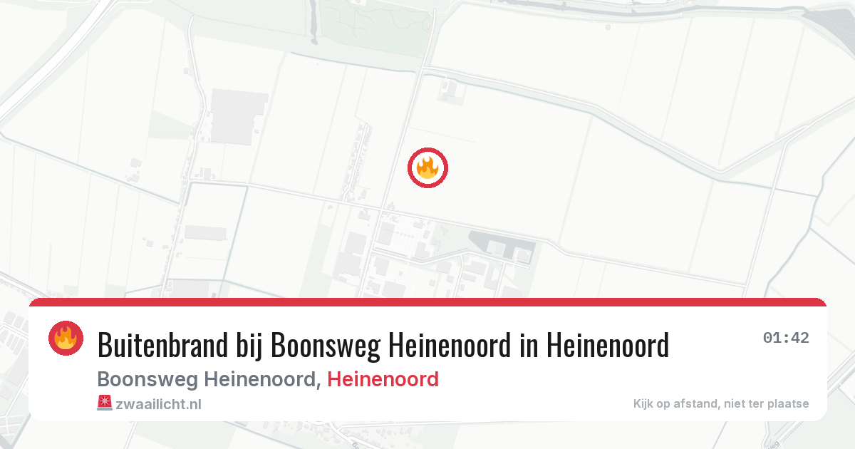 Buitenbrand bij Boonsweg Heinenoord in Heinenoord — 5 mei 2026