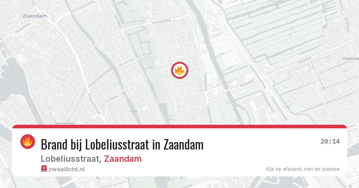 Brand bij Lobeliusstraat in Zaandam — 14 mei 2026
