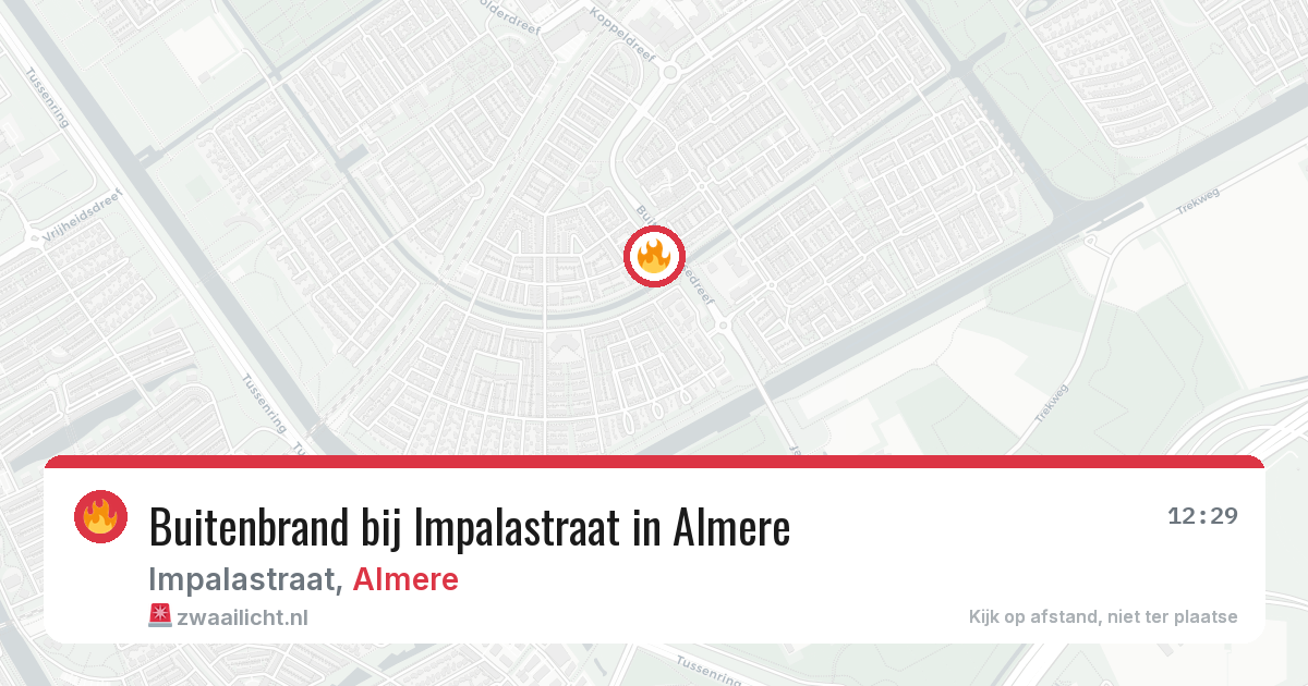 Buitenbrand bij Impalastraat in Almere — 3 aug 2026