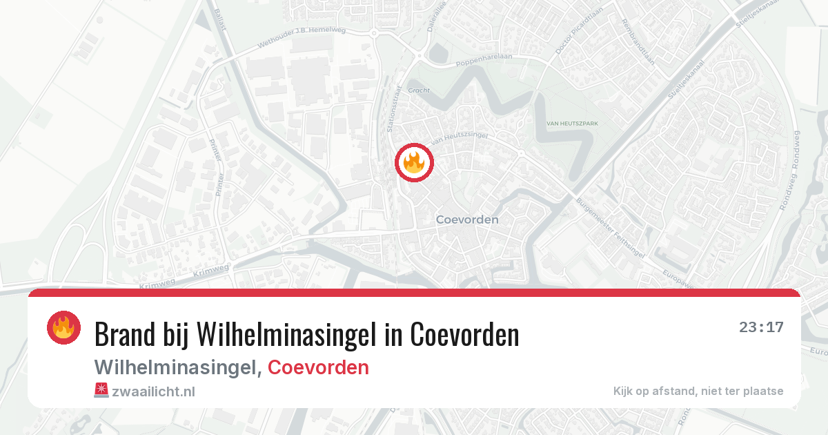 Brand bij Wilhelminasingel in Coevorden — 28 jun 2026