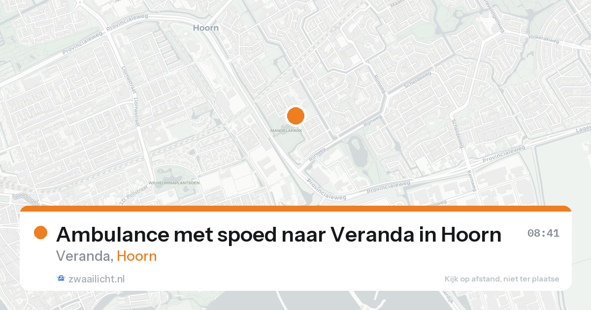 Ambulance met spoed naar Veranda in Hoorn — 31 mei 2026