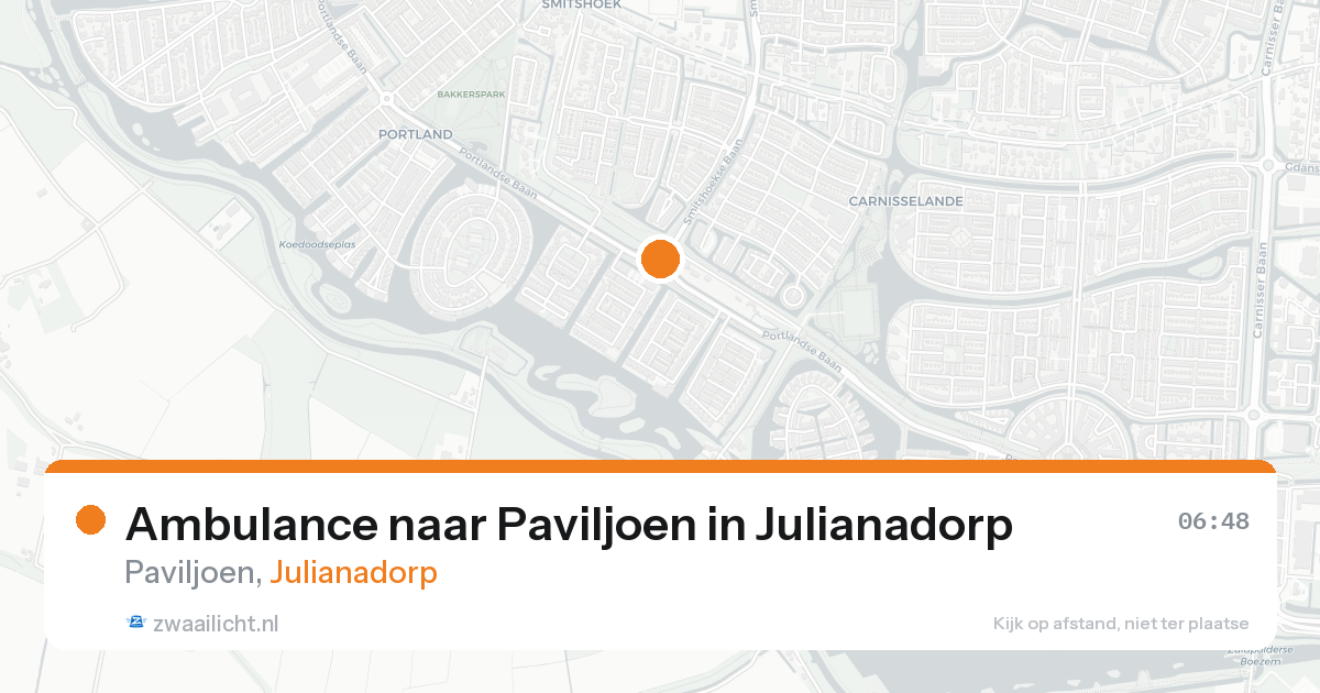 Ambulance naar Paviljoen in Julianadorp — 17 aug 2026