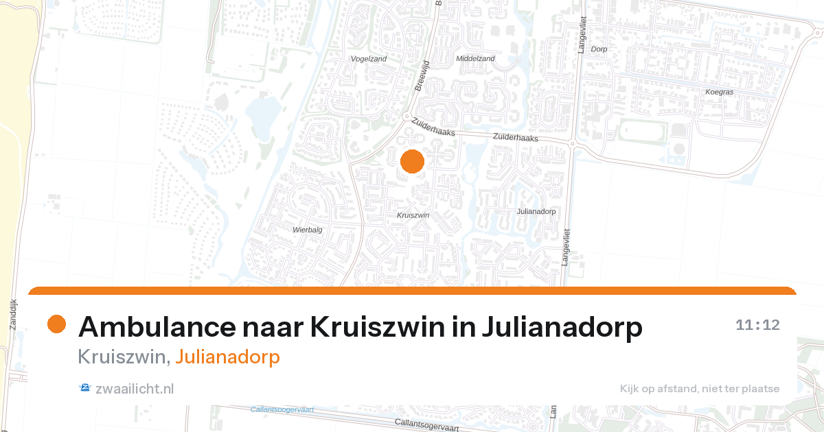 Ambulance naar Kruiszwin in Julianadorp — 11 jun 2026