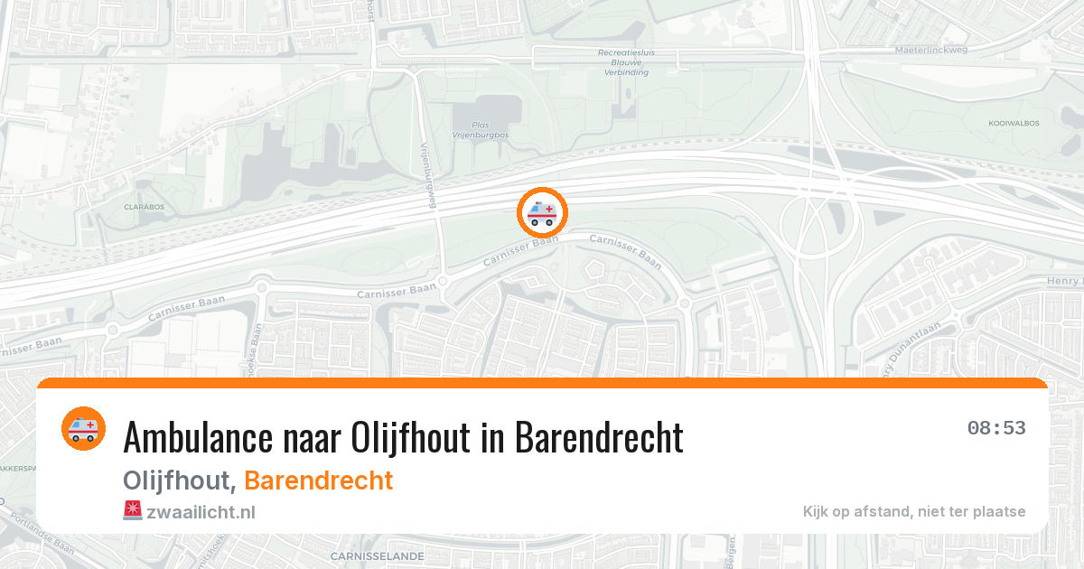 Ambulance naar Olijfhout in Barendrecht — 25 jun 2026