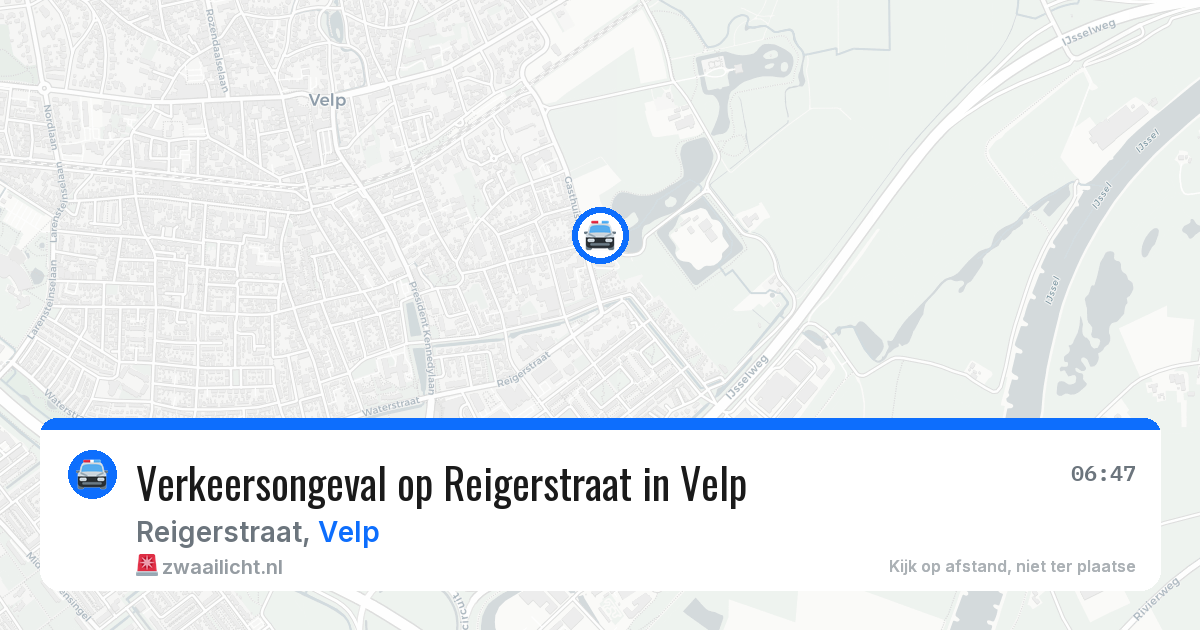 Verkeersongeval op Reigerstraat in Velp — 25 mei 2026