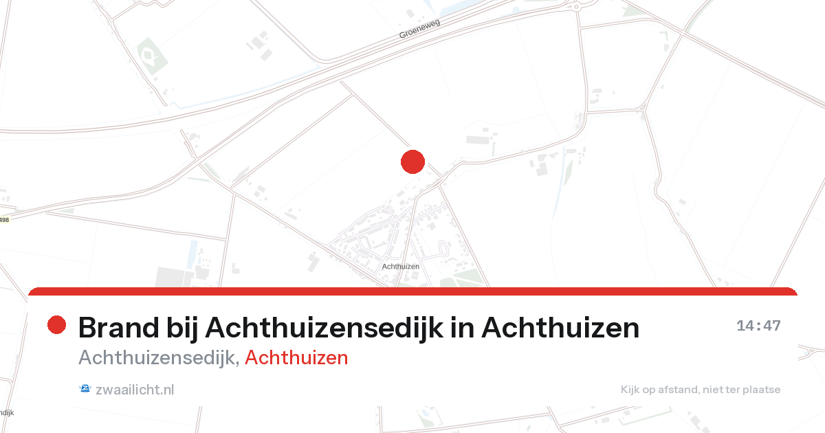 Brand bij Achthuizensedijk in Achthuizen — 28 aug 2026