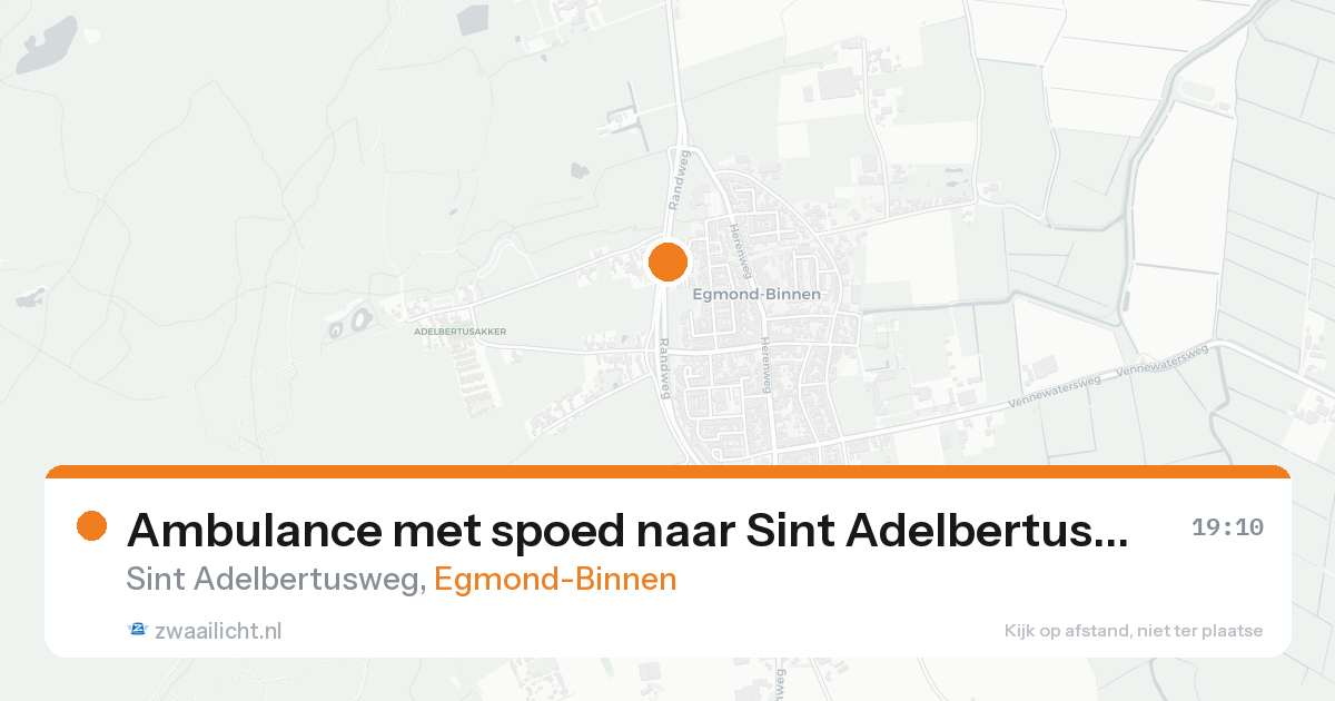 Ambulance met spoed naar Sint Adelbertusweg in Egmond-Binnen — 8 aug 2026