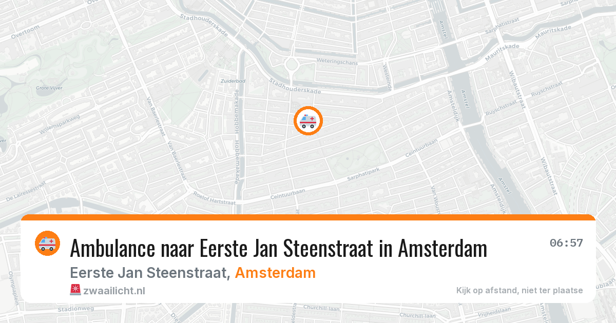 Ambulance naar Eerste Jan Steenstraat in Amsterdam — 26 mei 2026