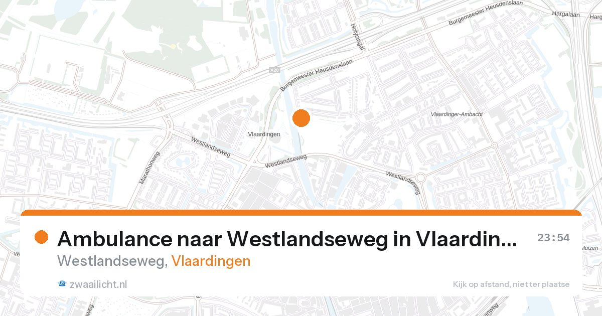Ambulance naar Westlandseweg in Vlaardingen — 27 aug 2026
