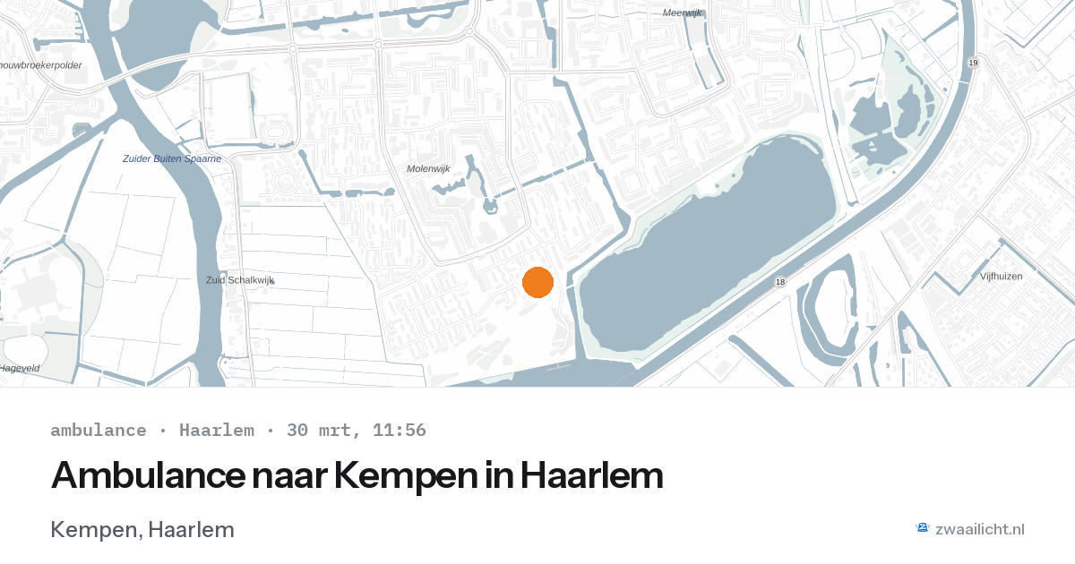 Ambulance naar Kempen in Haarlem — 30 mrt 2026