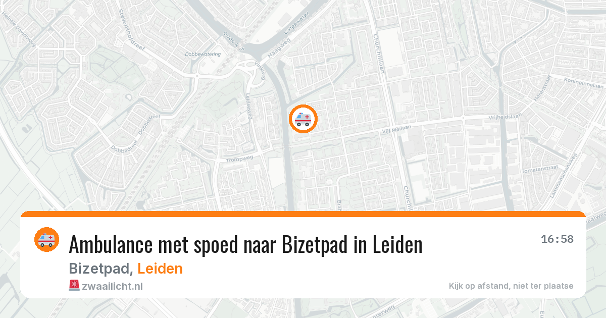 Ambulance met spoed naar Bizetpad in Leiden — 24 mei 2026