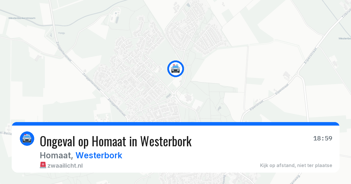 Ongeval op Homaat in Westerbork — 17 apr 2026