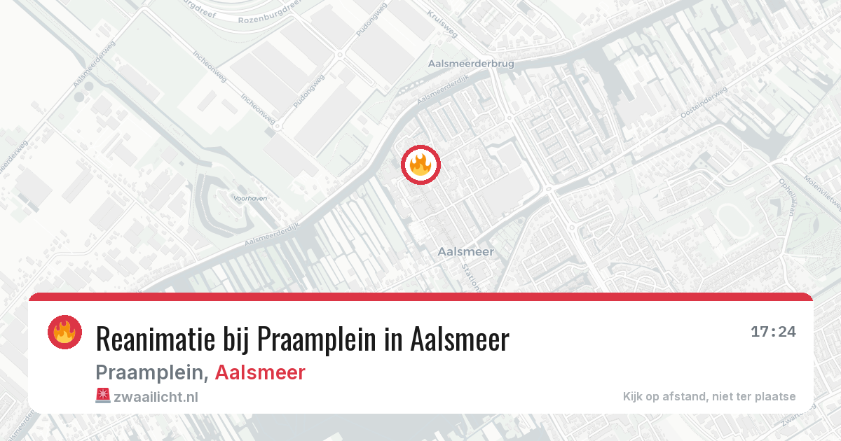Reanimatie bij Praamplein in Aalsmeer — 16 mrt 2026