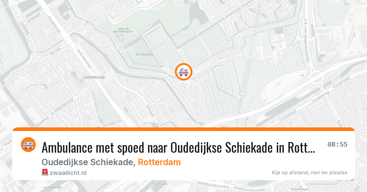 Ambulance met spoed naar Oudedijkse Schiekade in Rotterdam — 21 apr 2026