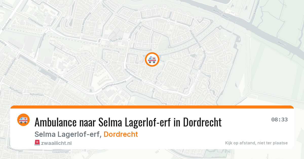 Ambulance naar Selma Lagerlof-erf in Dordrecht — 23 jun 2026