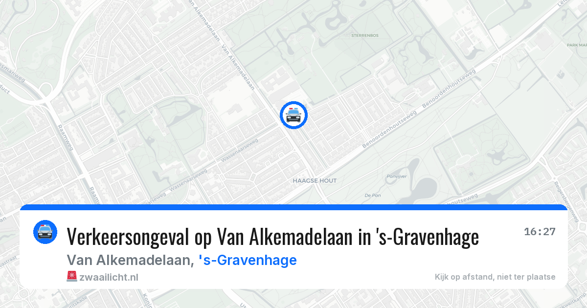 Verkeersongeval op Van Alkemadelaan in 's-Gravenhage — 20 mrt 2026