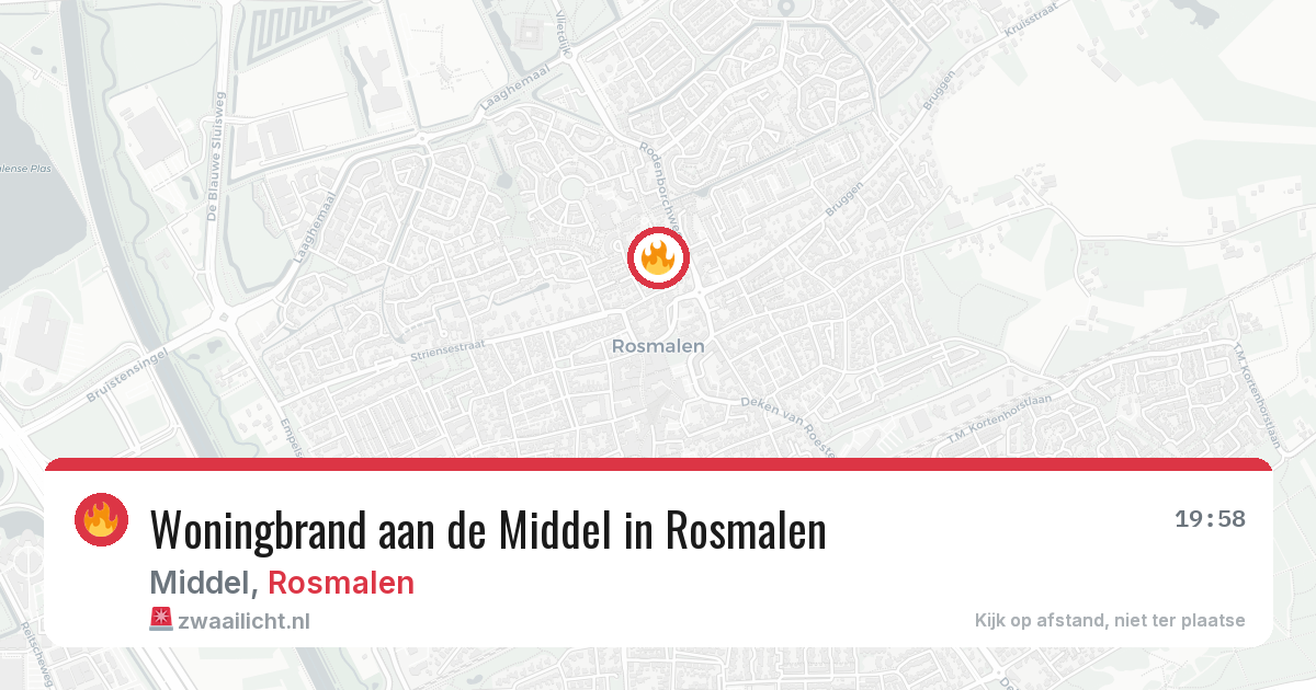 Woningbrand aan de Middel in Rosmalen — 28 mei 2026