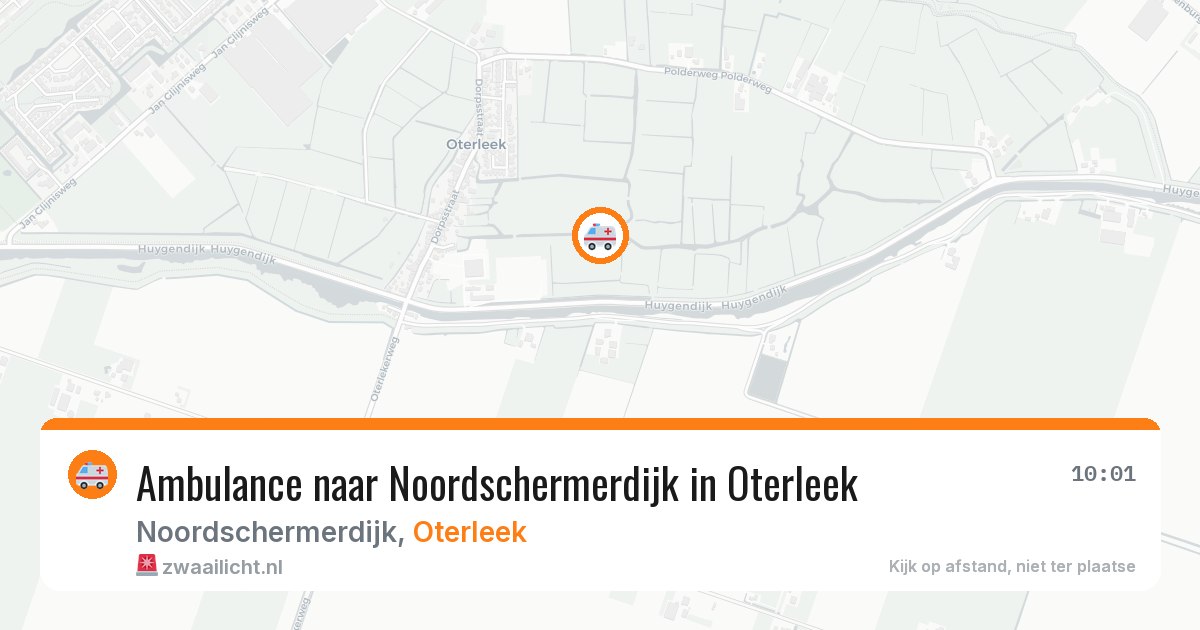 Ambulance naar Noordschermerdijk in Oterleek — 15 jun 2026